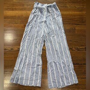 Zara Striped Gray and White Pants